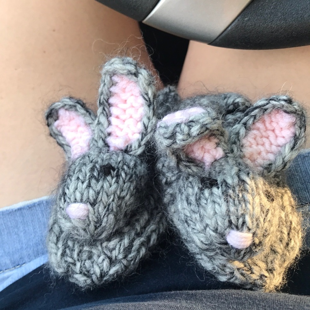 Alpaca handmade infant slippers
